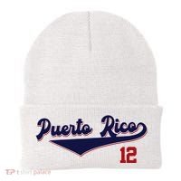 Retro Puerto Rico Beisbol Jersey Boricua Baseball 12 Beanie thumb 0
