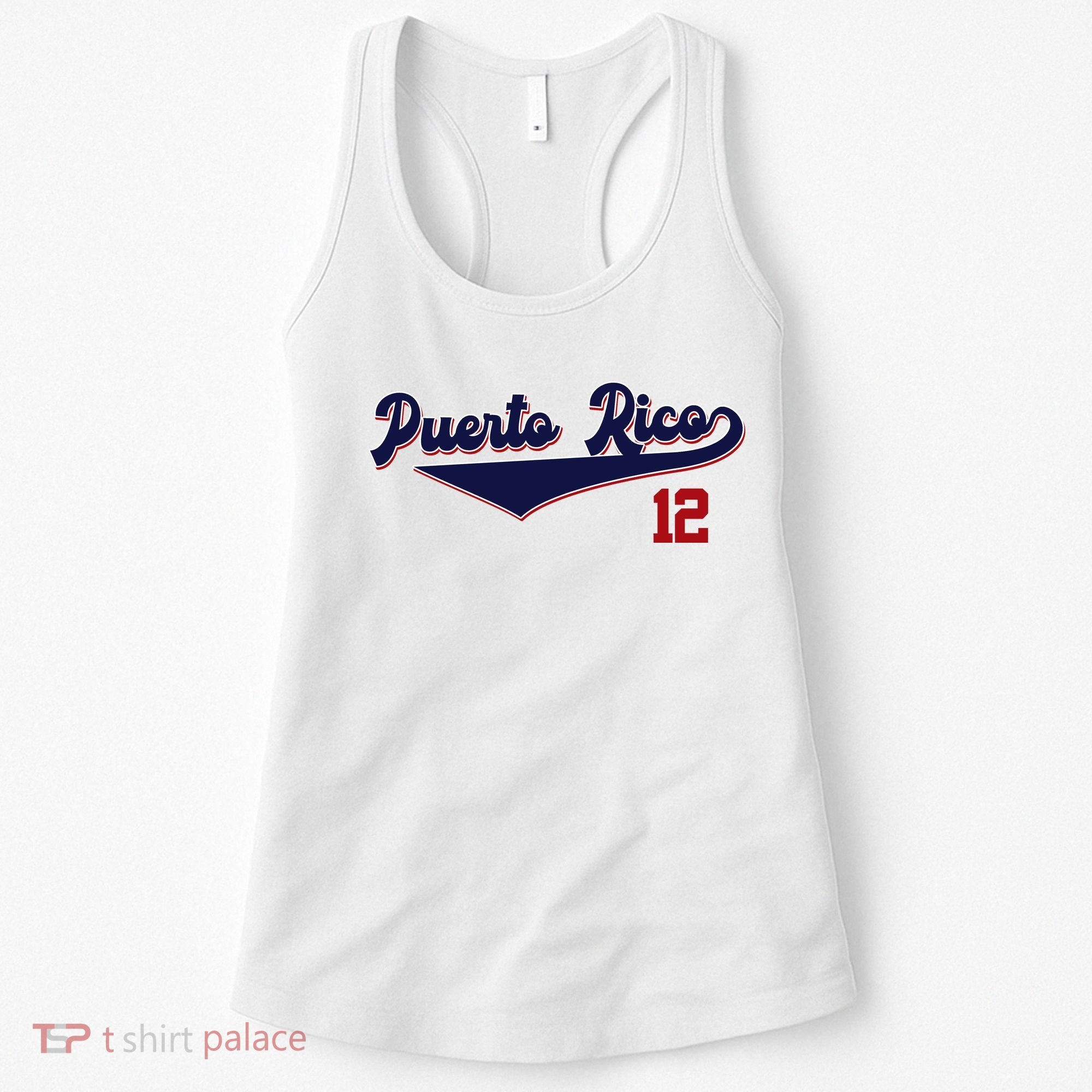 Retro Puerto Rico Beisbol Jersey Boricua Baseball 12 Women's Tank Top