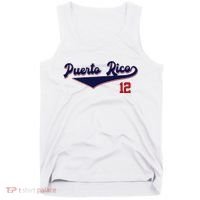 Retro Puerto Rico Beisbol Jersey Boricua Baseball 12 Tank Top thumb 0