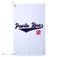 Retro Puerto Rico Beisbol Jersey Boricua Baseball 12 Golf Towel thumb 0