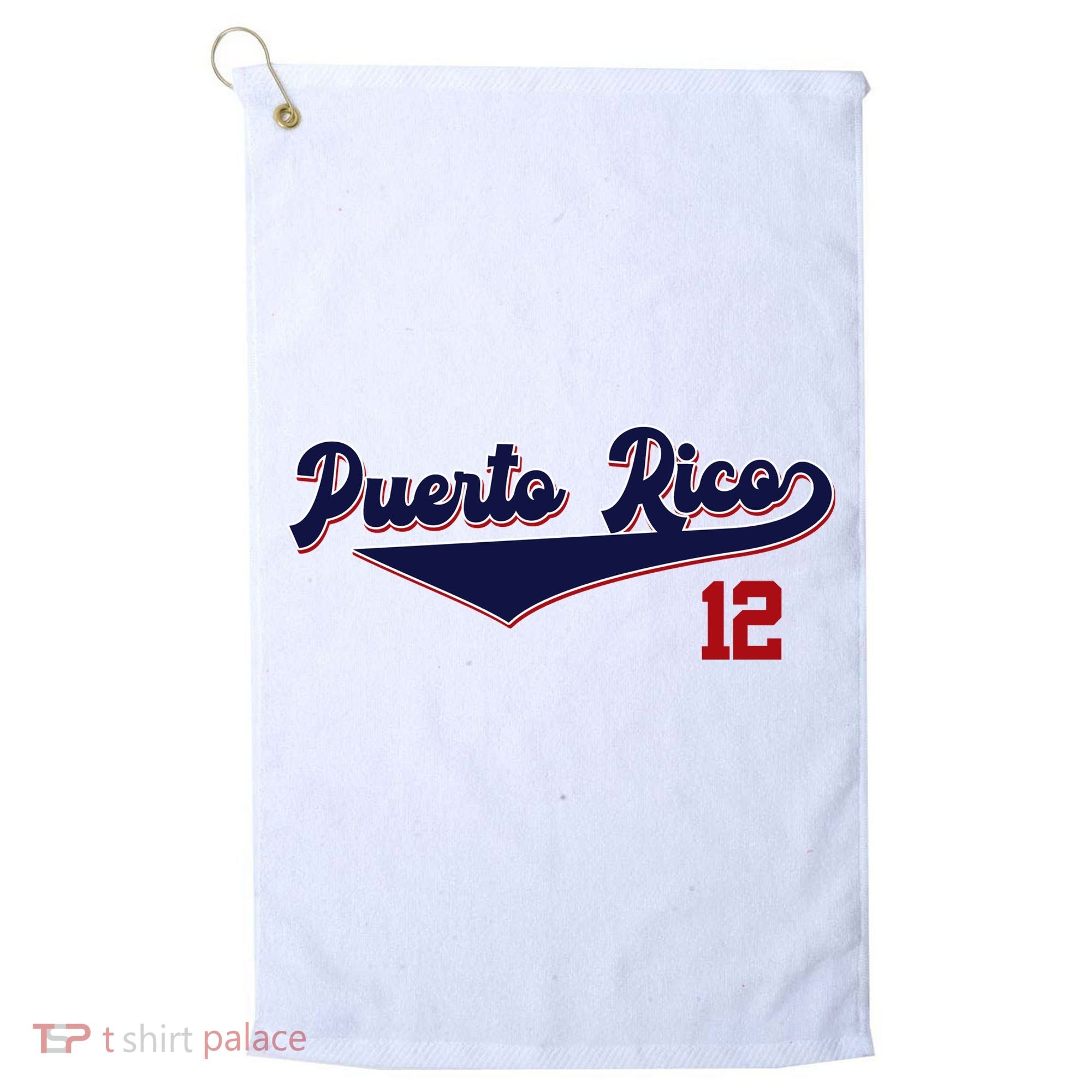 Retro Puerto Rico Beisbol Jersey Boricua Baseball 12 Golf Towel