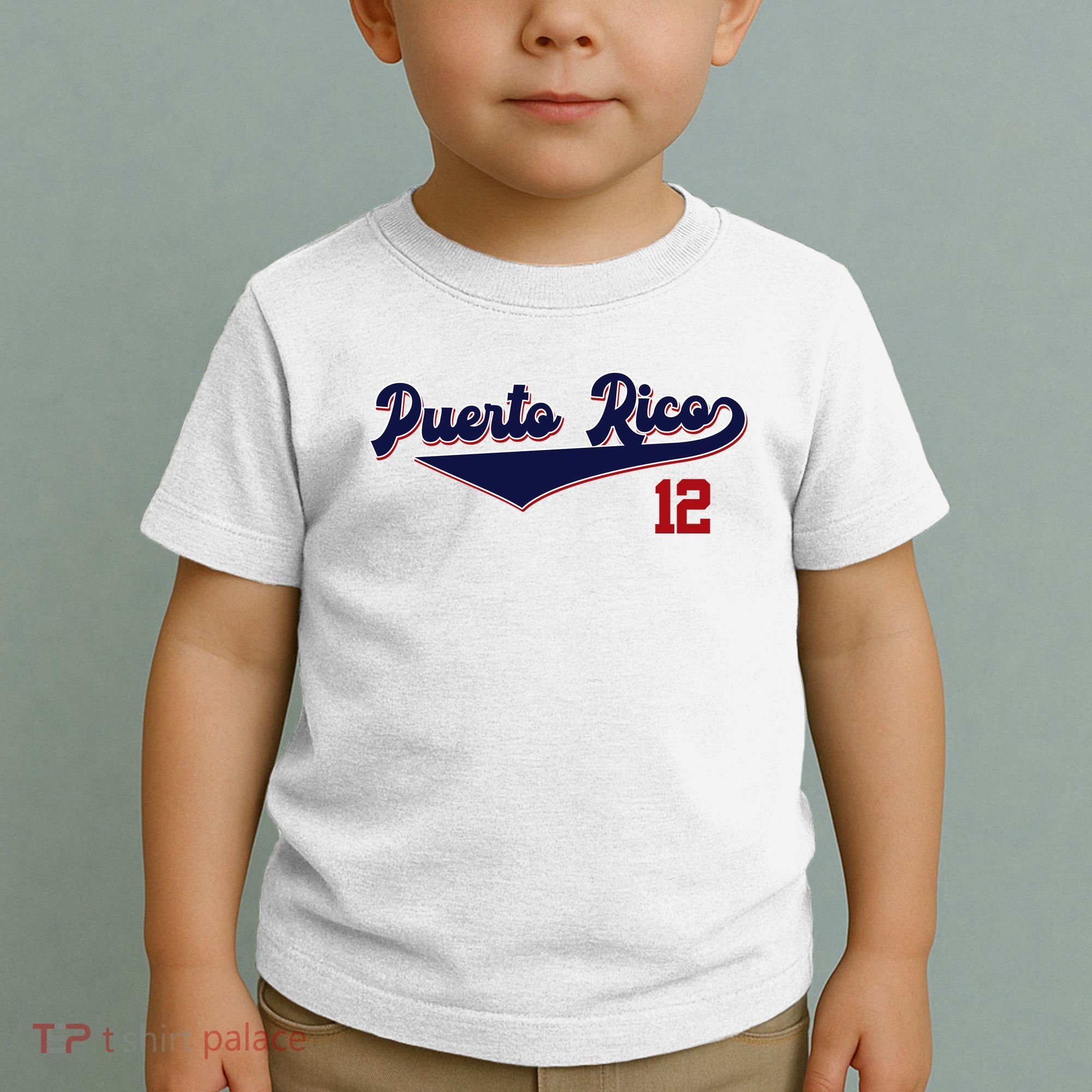 Retro Puerto Rico Beisbol Jersey Boricua Baseball 12 Toddler T-Shirt