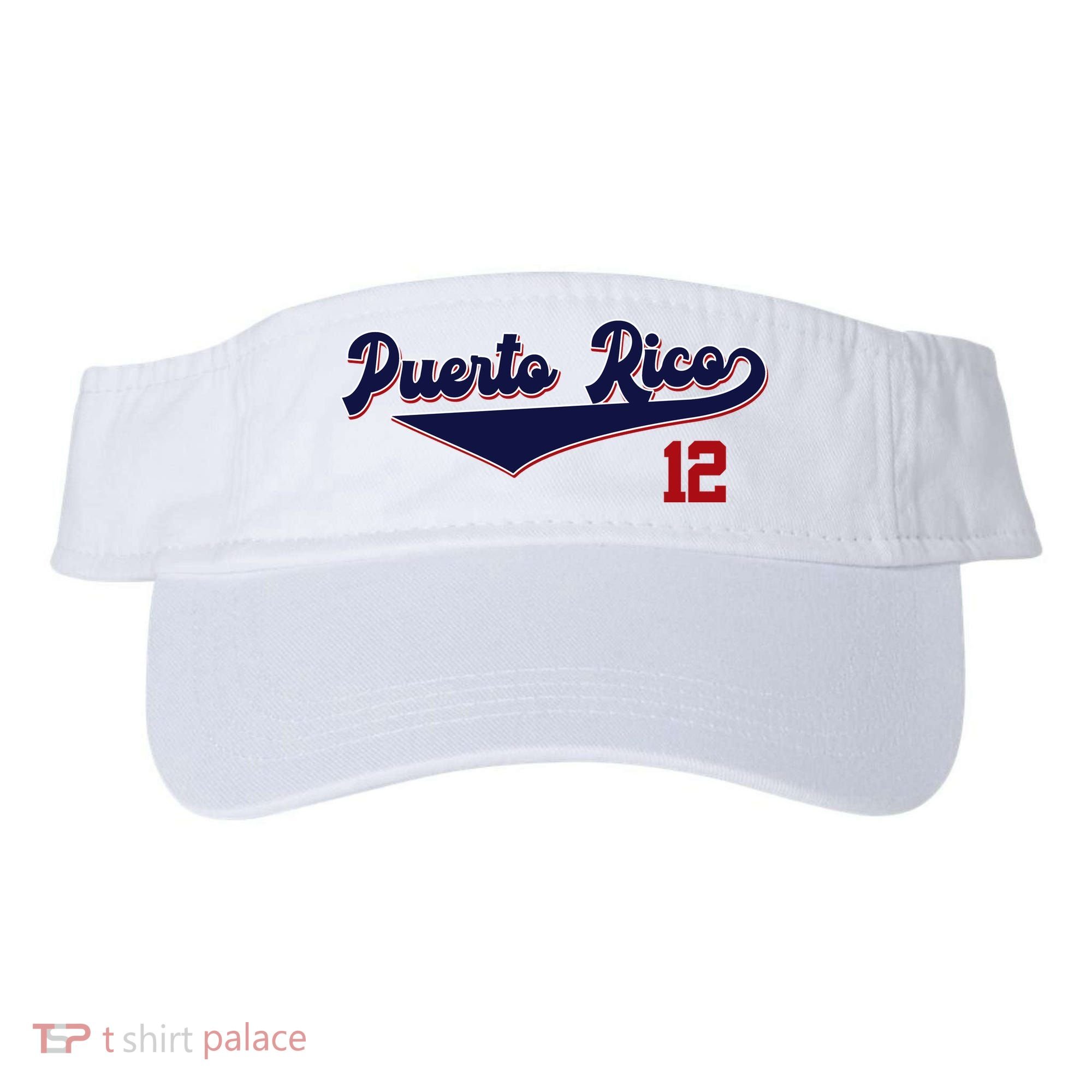 Retro Puerto Rico Beisbol Jersey Boricua Baseball 12 Visor
