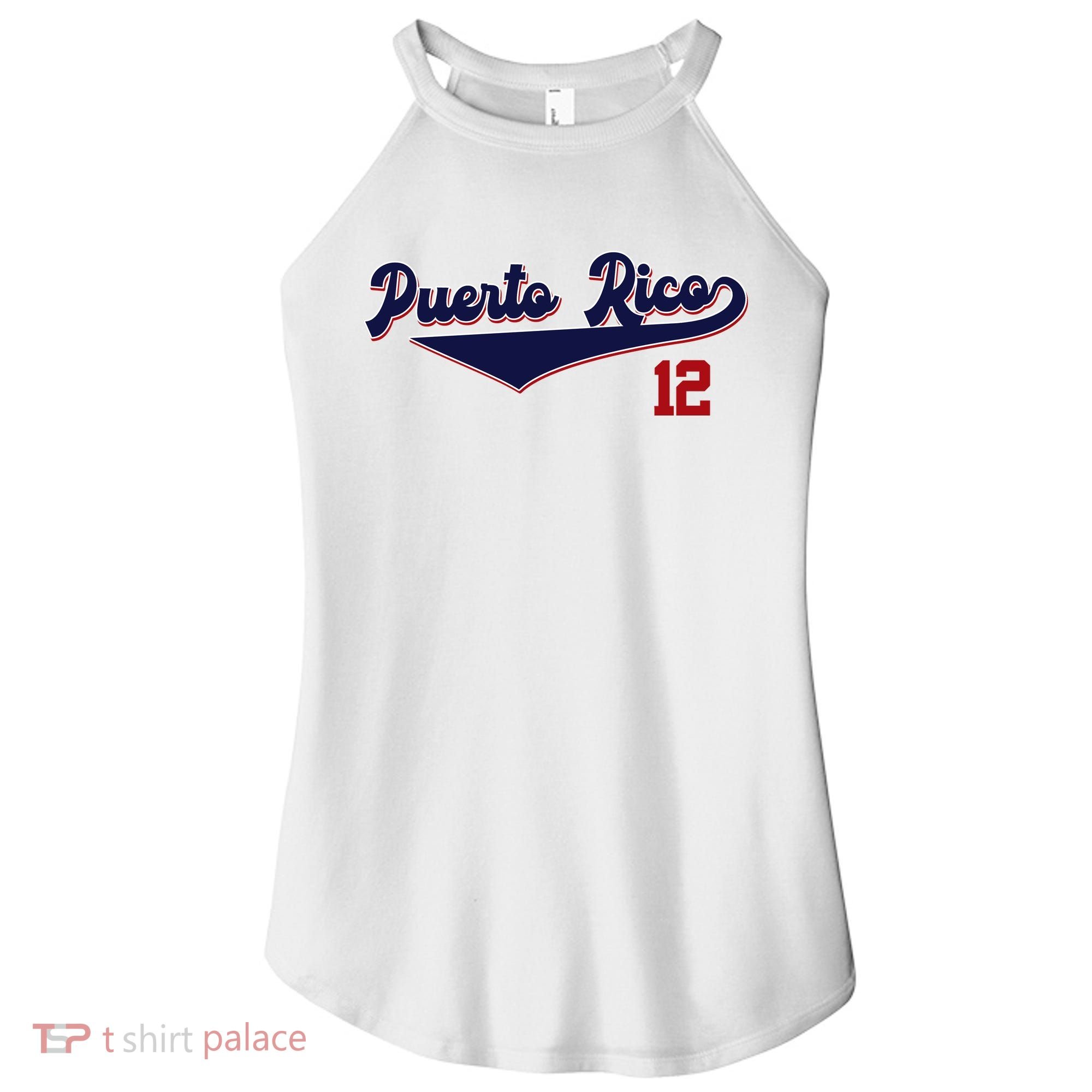 Retro Puerto Rico Beisbol Jersey Boricua Baseball 12 Women's Perfect Tri Rocker Tank
