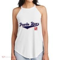 Retro Puerto Rico Beisbol Jersey Boricua Baseball 12 Women's Perfect Tri Rocker Tank thumb 2