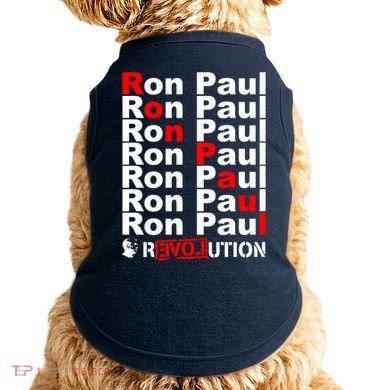 Ron Paul Revolution Word Doggie Tank