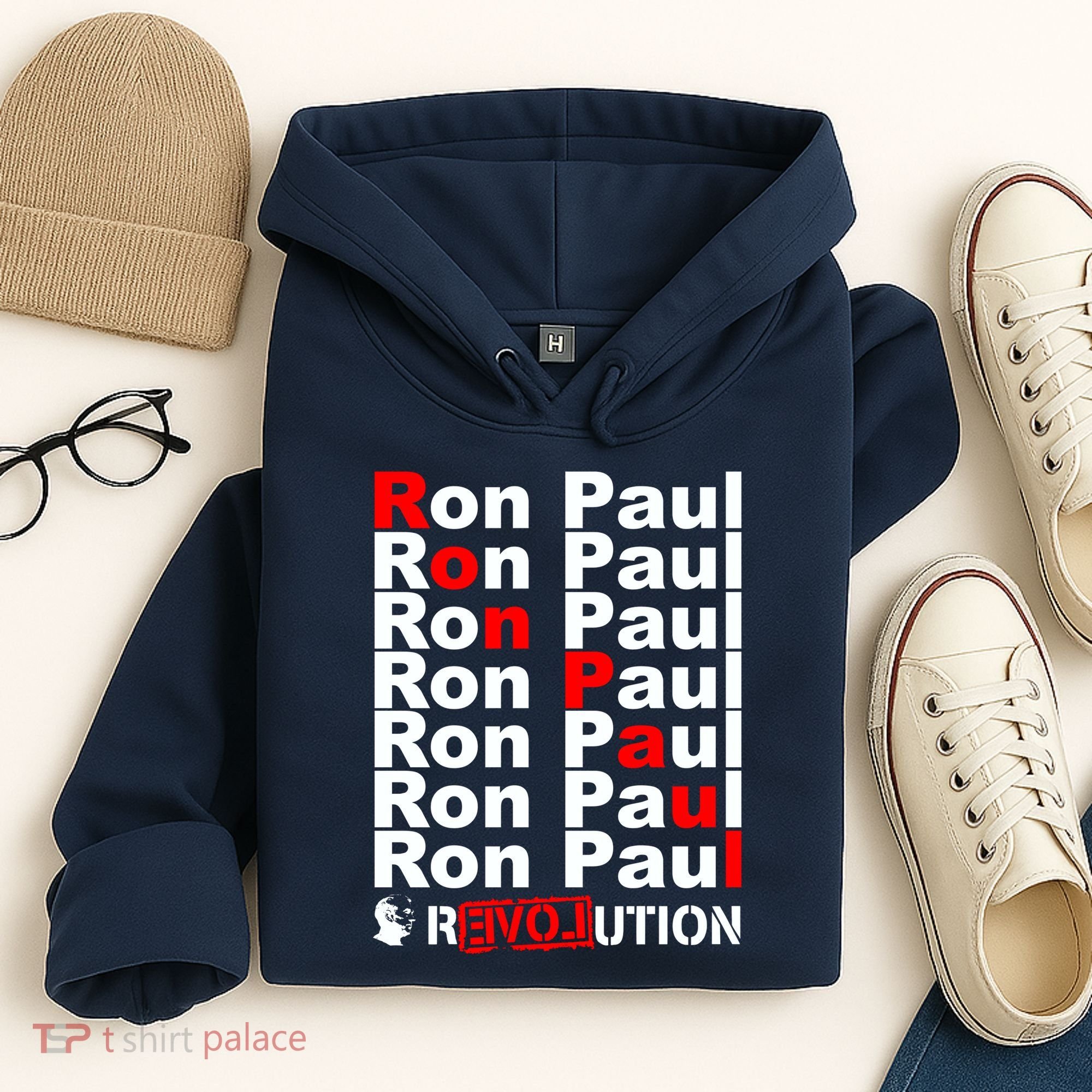 Ron Paul Revolution Word Hoodie