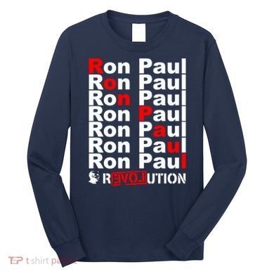 Ron Paul Revolution Word Long Sleeve Shirt