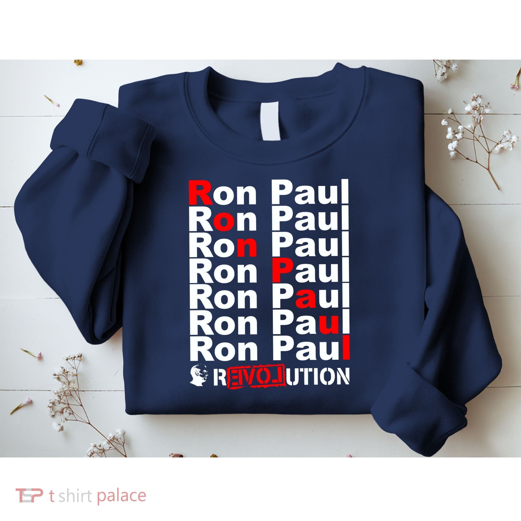 Ron Paul Revolution Word Sweatshirt