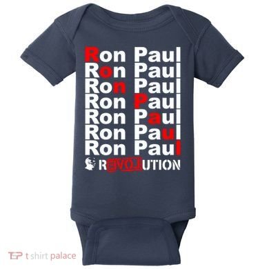 Ron Paul Revolution Word Baby Bodysuit