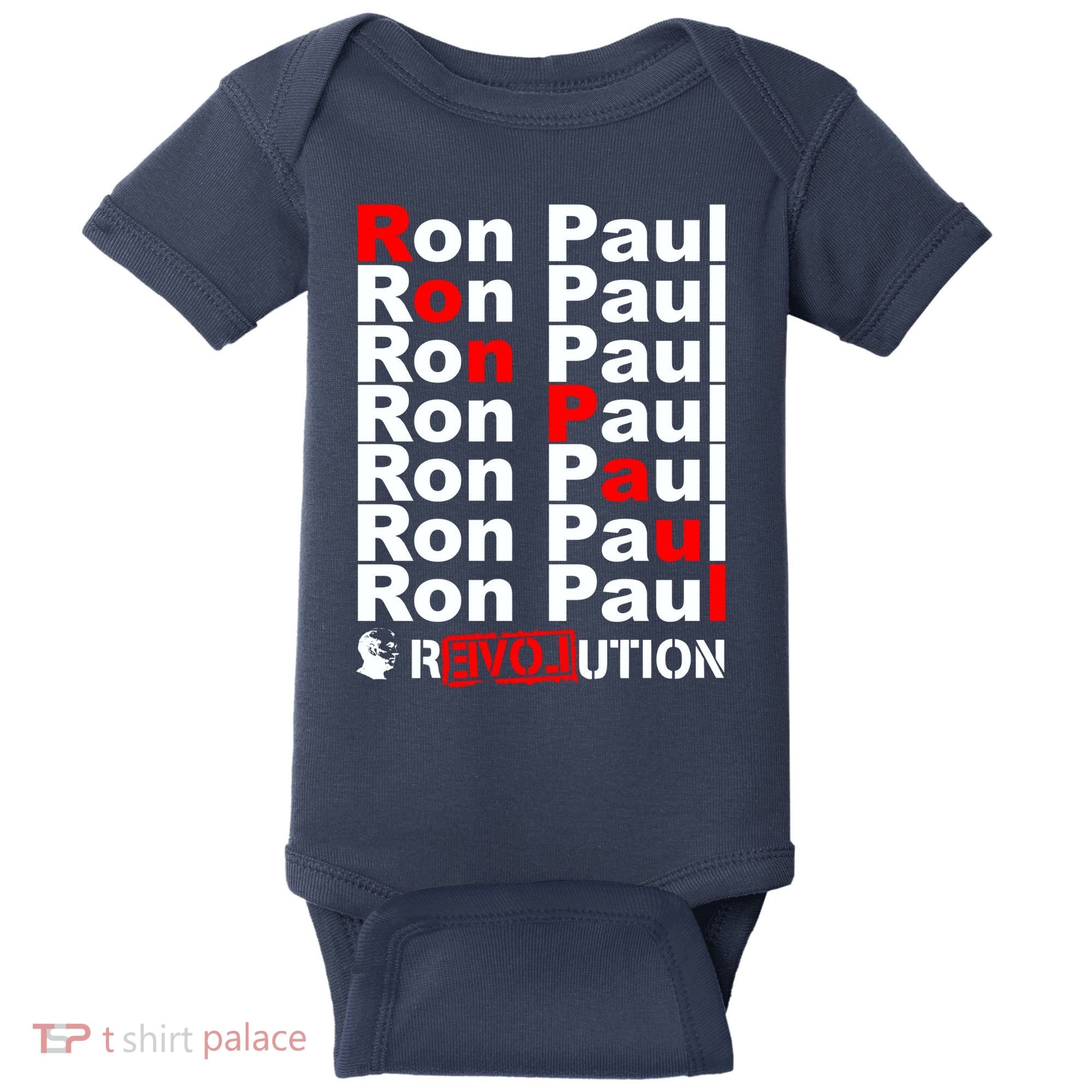 Ron Paul Revolution Word Baby Bodysuit