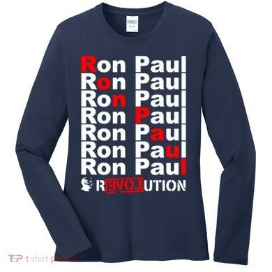 Ron Paul Revolution Word Women's Long Sleeve Shirt