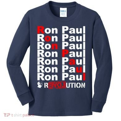 Ron Paul Revolution Word Kids Long Sleeve Shirt