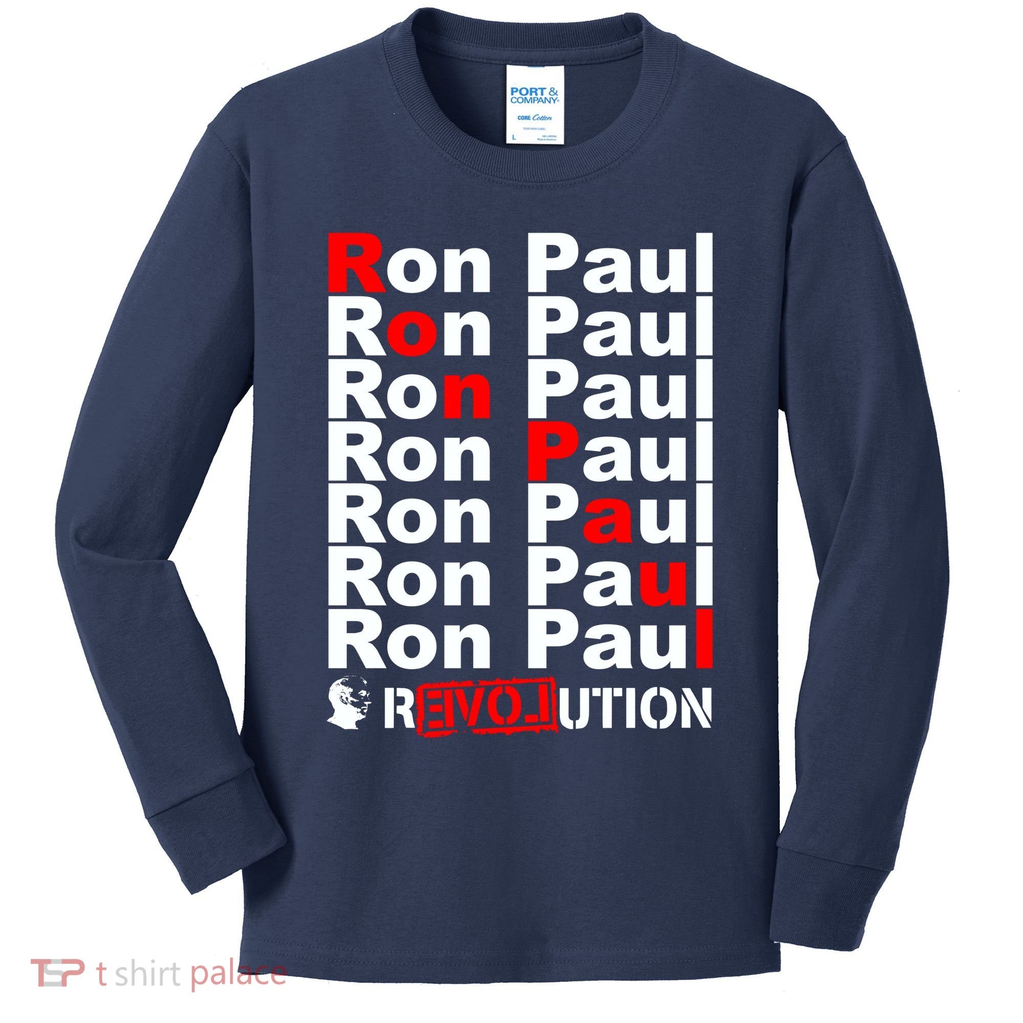 Ron Paul Revolution Word Kids Long Sleeve Shirt