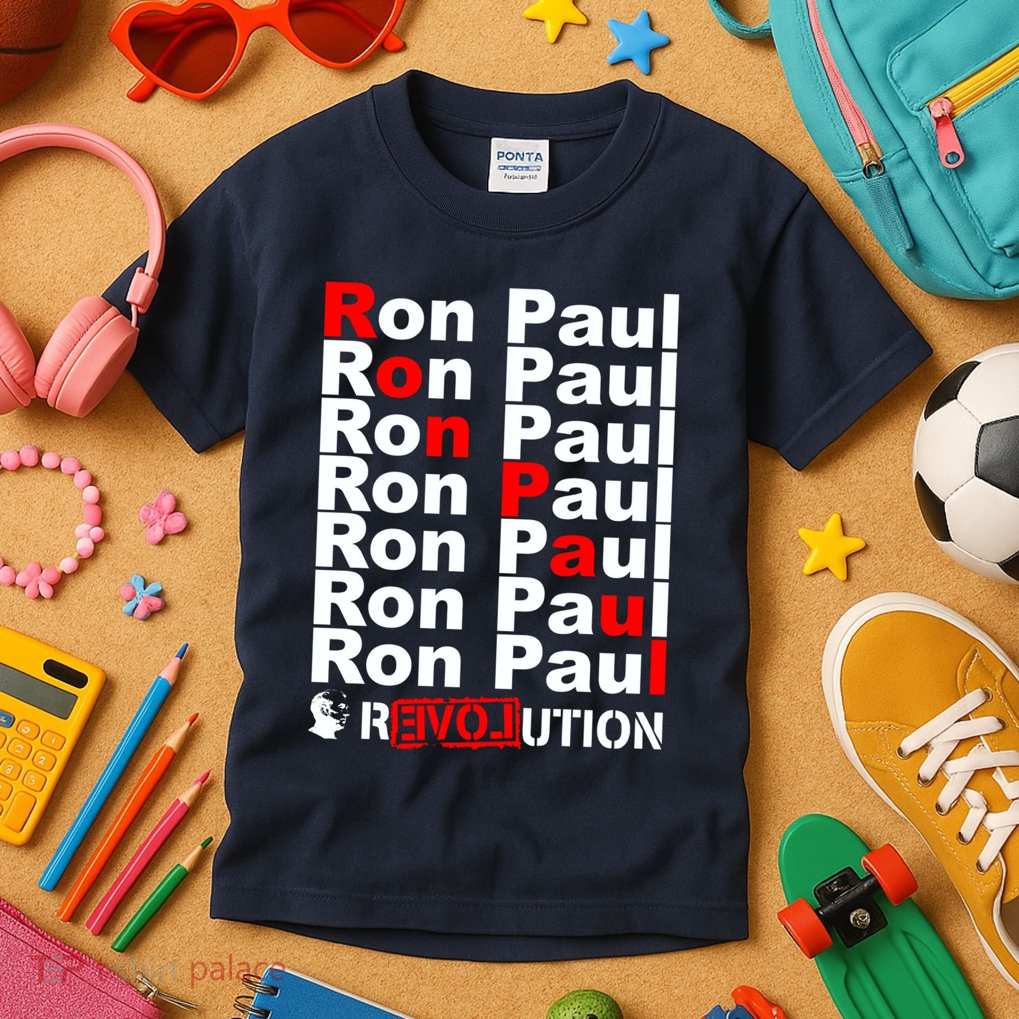 Ron Paul Revolution Word Kids T-Shirt