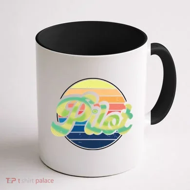 Retro Pilot Coffee Mug back