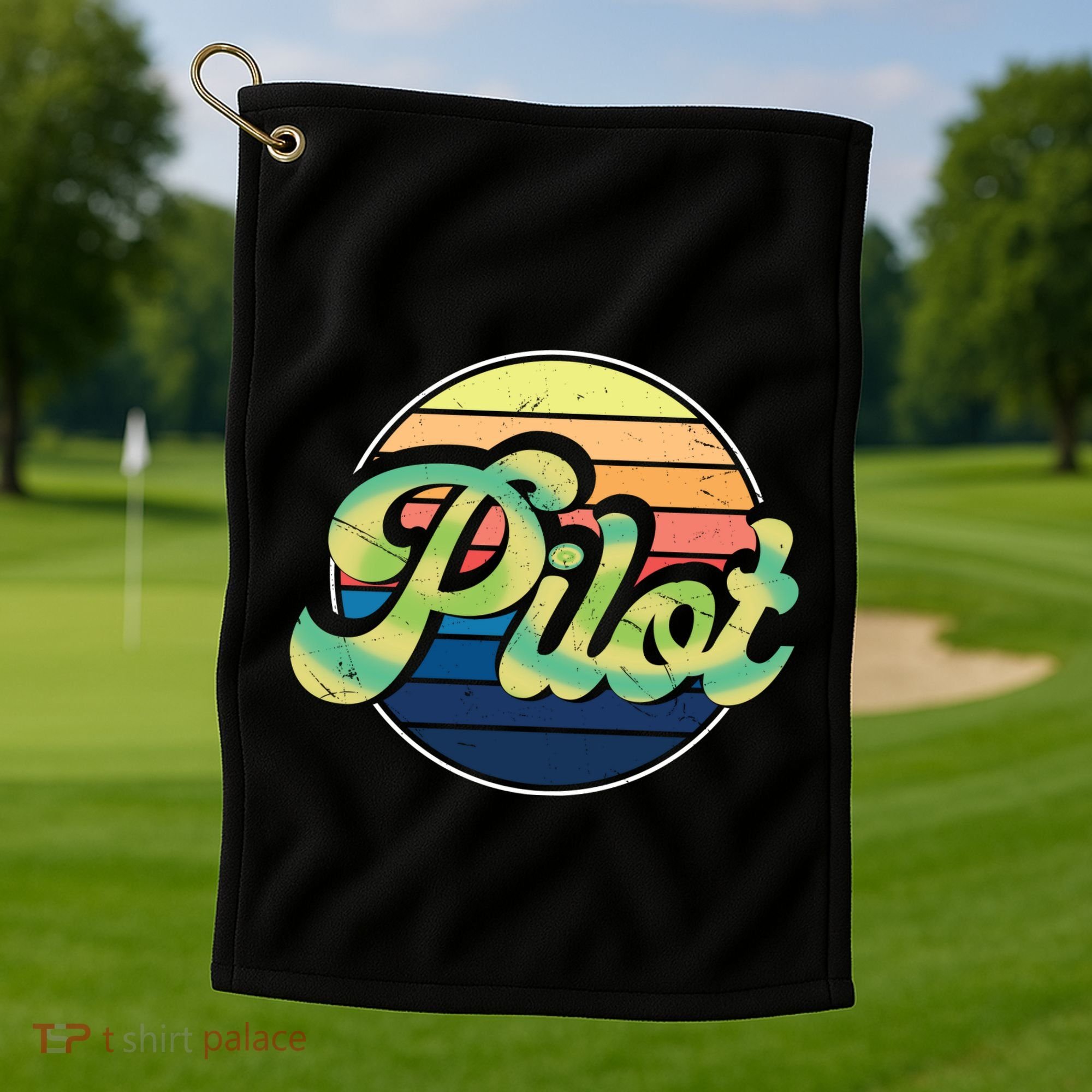 Retro Pilot Golf Towel