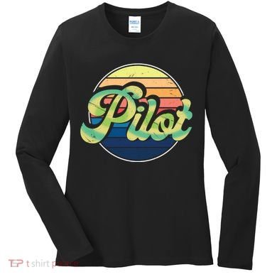 Retro Pilot Women's Long Sleeve Shirt