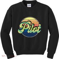 Retro Pilot Kids Sweatshirt thumb 0