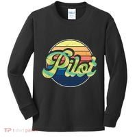 Retro Pilot Kids Long Sleeve Shirt thumb 0