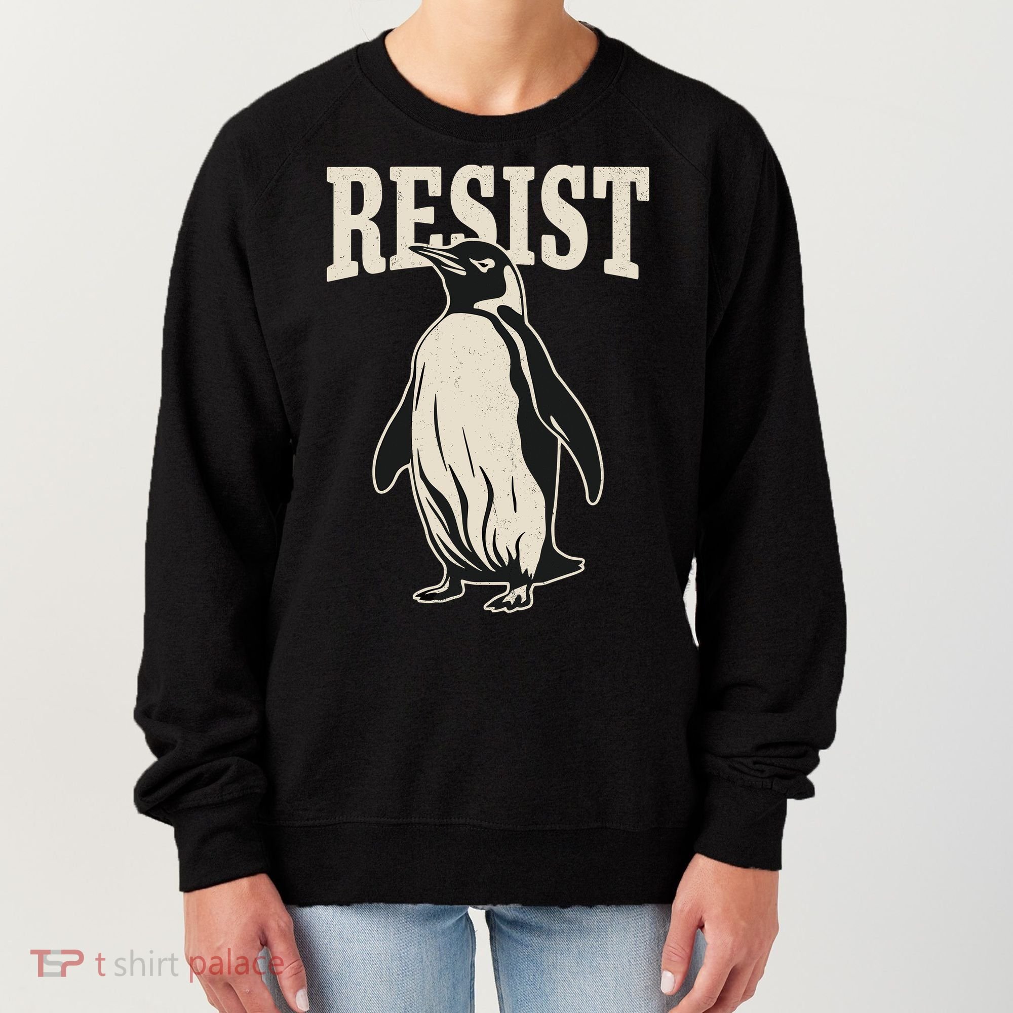 Resist Penguin Women's Sweatshirt