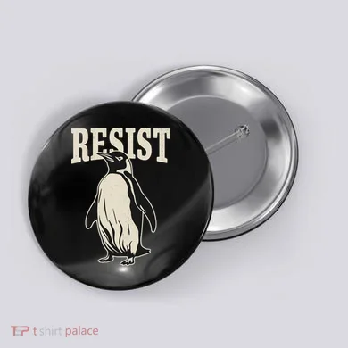 Resist Penguin Button
