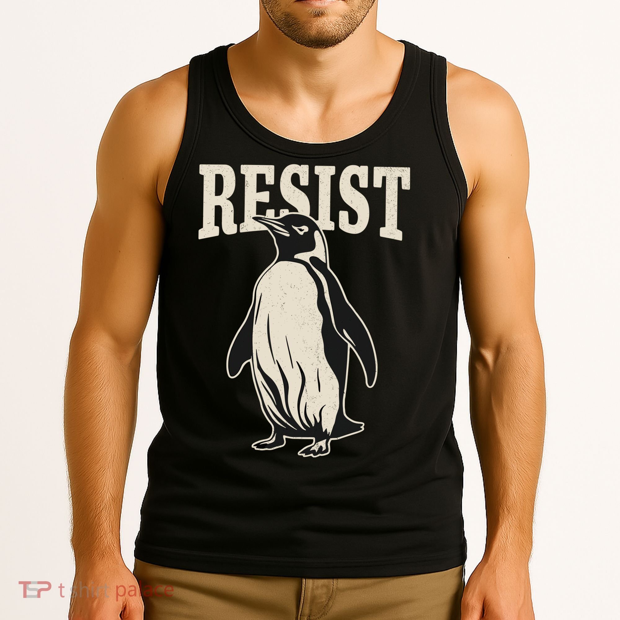 Resist Penguin Tank Top