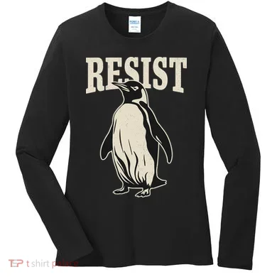 Resist Penguin Women's Long Sleeve Shirt