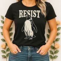 Resist Penguin Women's T-Shirt thumb 2