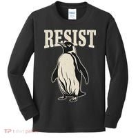 Resist Penguin Kids Long Sleeve Shirt thumb 0