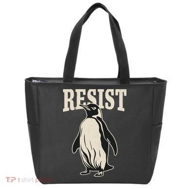 Resist Penguin Tote Bag