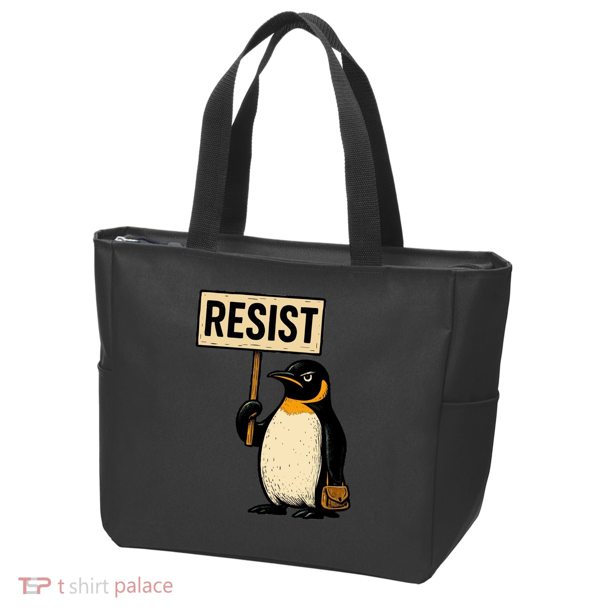 Resist Penguin Tote Bag