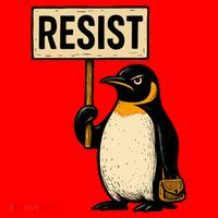 Resist Penguin Santa Hat thumb 1