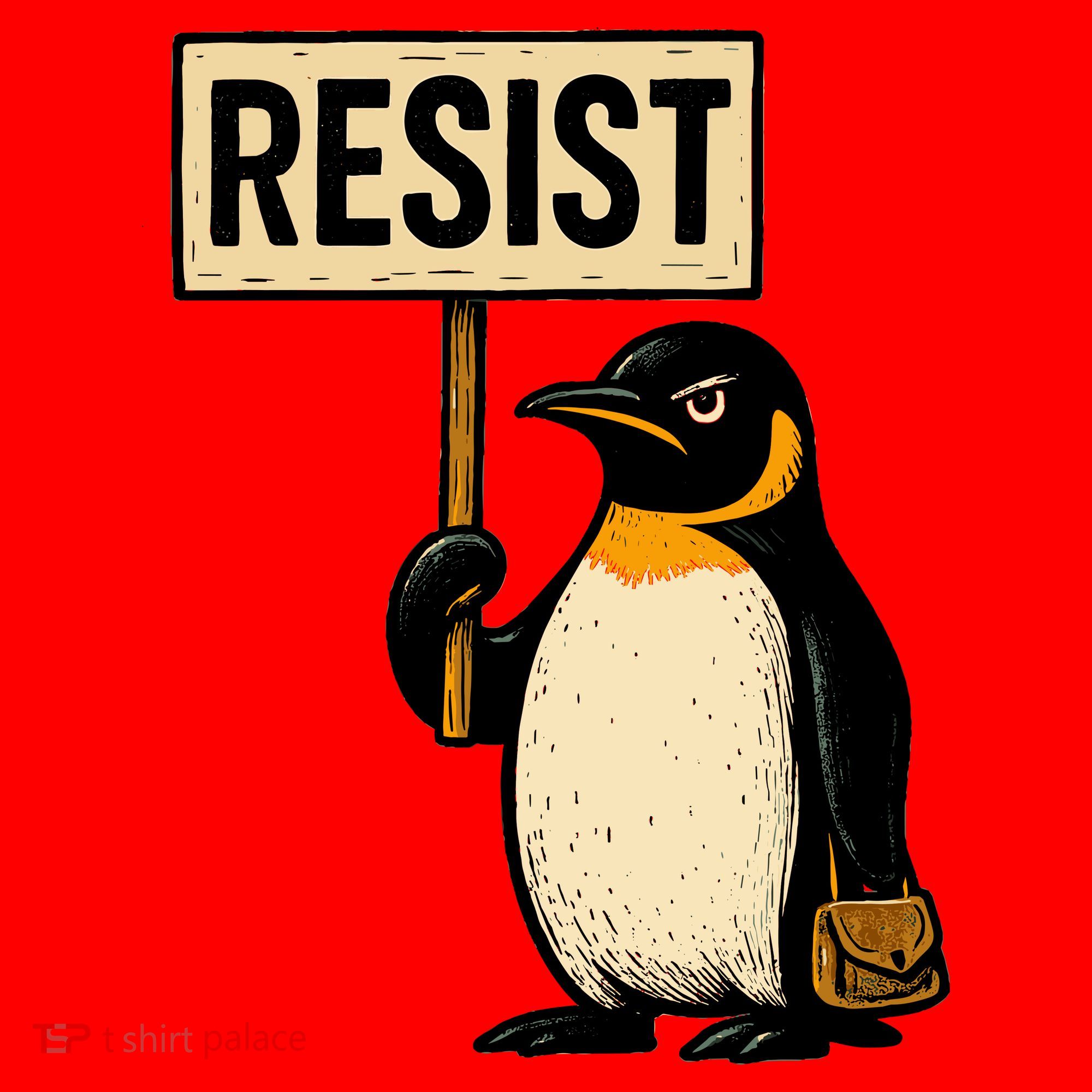 Resist Penguin Santa Hat