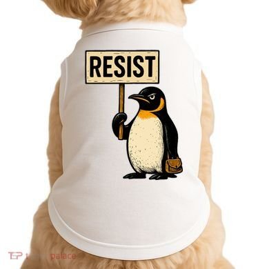 Resist Penguin Doggie Tank