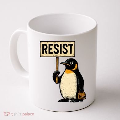 Resist Penguin Coffee Mug