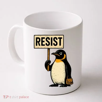 Resist Penguin Coffee Mug