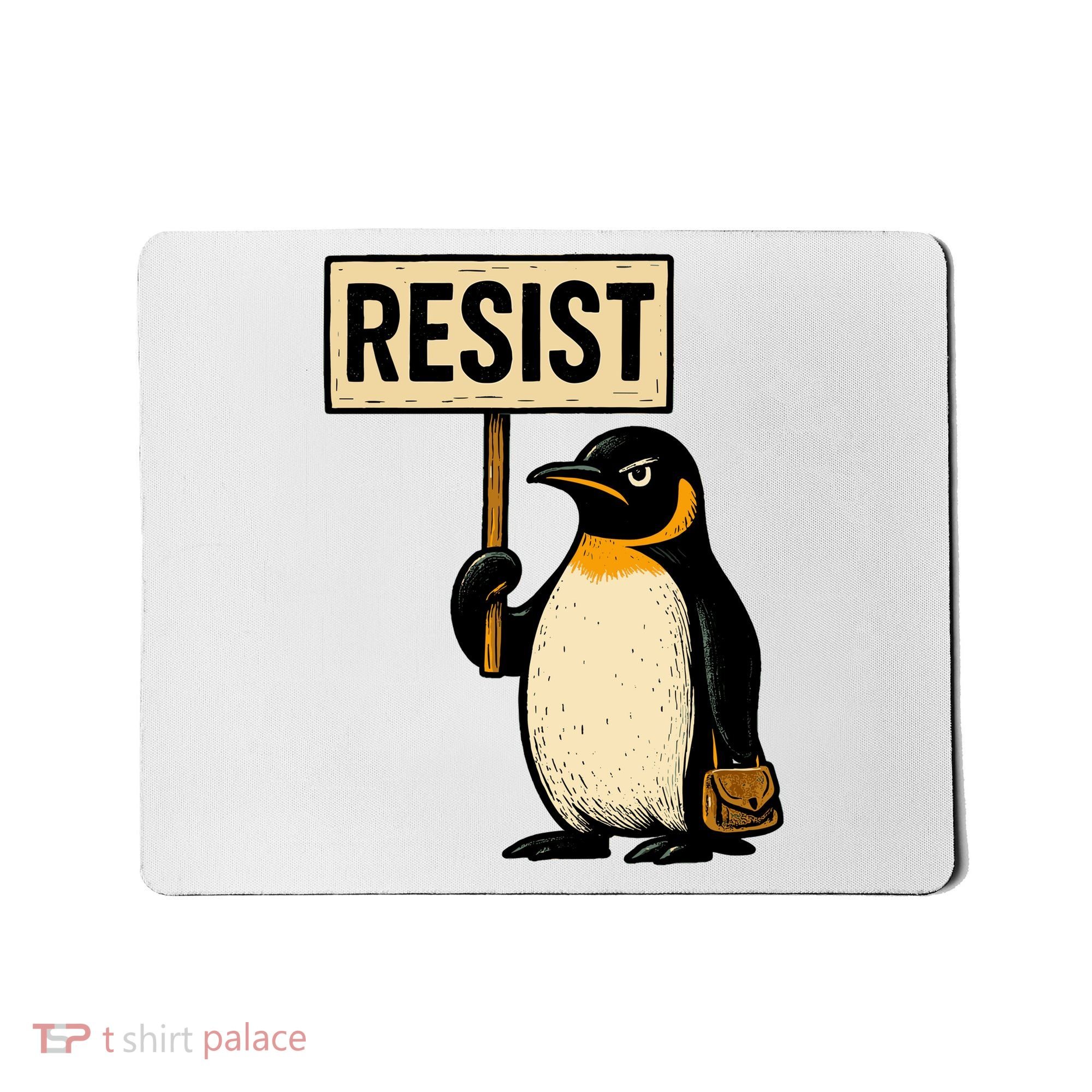 Resist Penguin Mousepad
