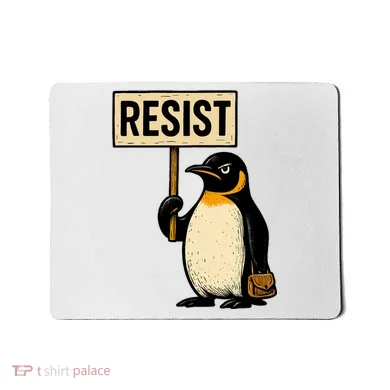Resist Penguin Mousepad