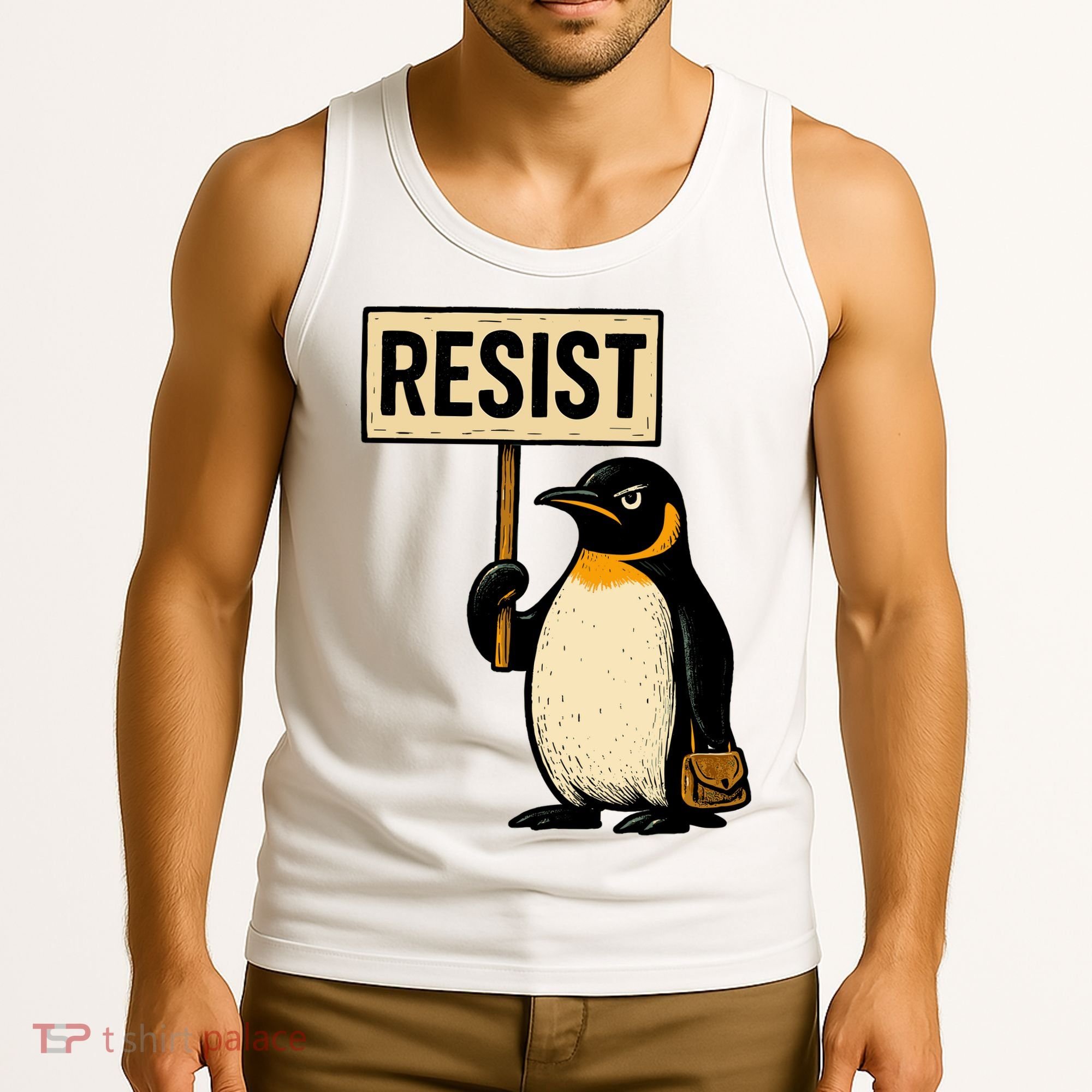 Resist Penguin Tank Top