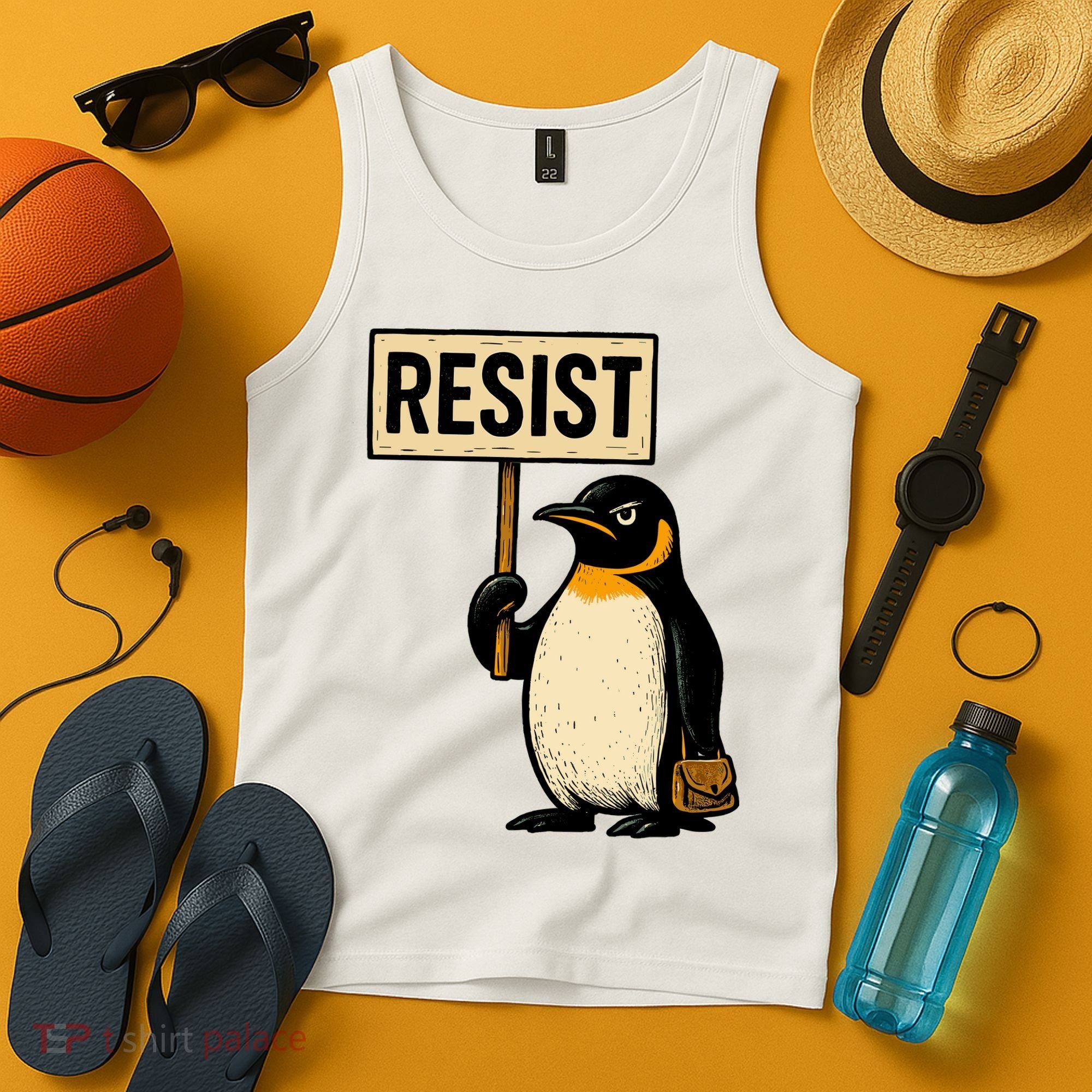 Resist Penguin Tank Top