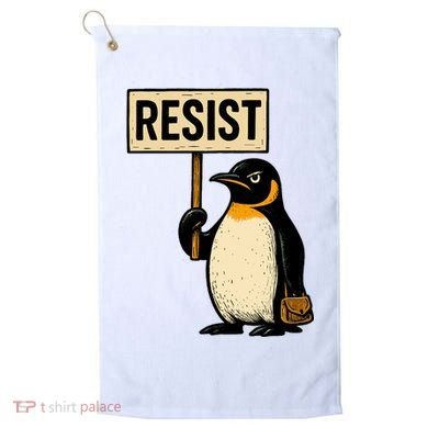 Resist Penguin Golf Towel