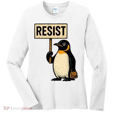 Resist Penguin Women's Long Sleeve Shirt