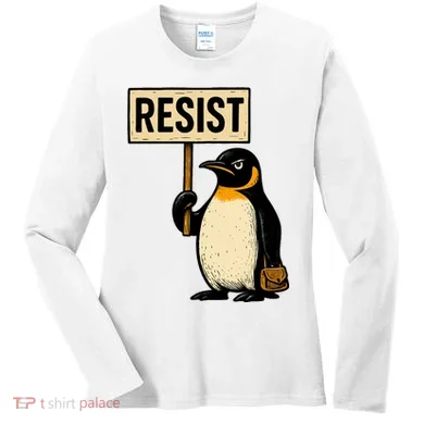 Resist Penguin Women's Long Sleeve Shirt