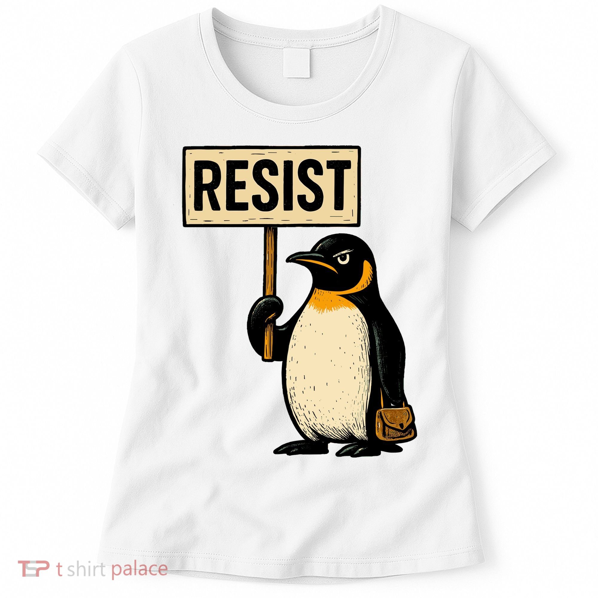 Resist Penguin Women's T-Shirt