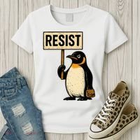Resist Penguin Women's T-Shirt thumb 3
