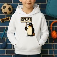 Resist Penguin Kids Hoodie thumb 2