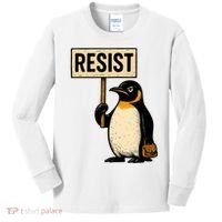 Resist Penguin Kids Long Sleeve Shirt thumb 0