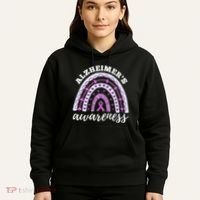 Rainbow Purple Ribbon Alzheimers Awareness Hoodie thumb 5