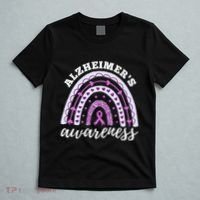 Rainbow Purple Ribbon Alzheimers Awareness T-Shirt thumb 5